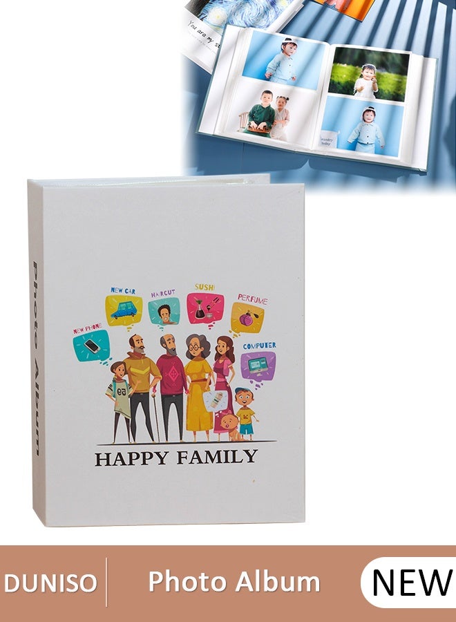 DUNISO 100 Pockets Foil Stamping Photo Album for 6 Inches Photos Portable Photo Album for Family Wedding Boys Girls - Image 1